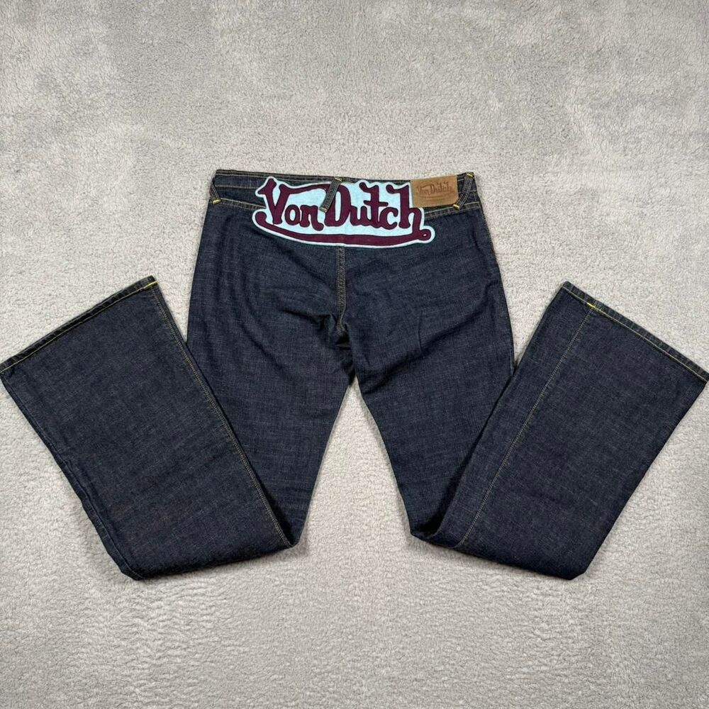 Von-dutch Women's Blue and Navy Jeans